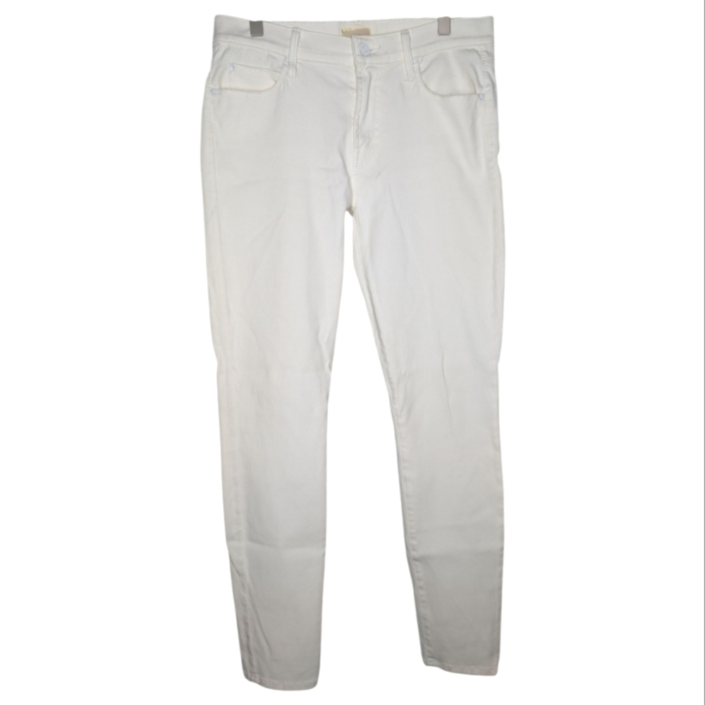 Mother Denim The Charmer Jean Glass Slipper White Slim Leg Jean 28